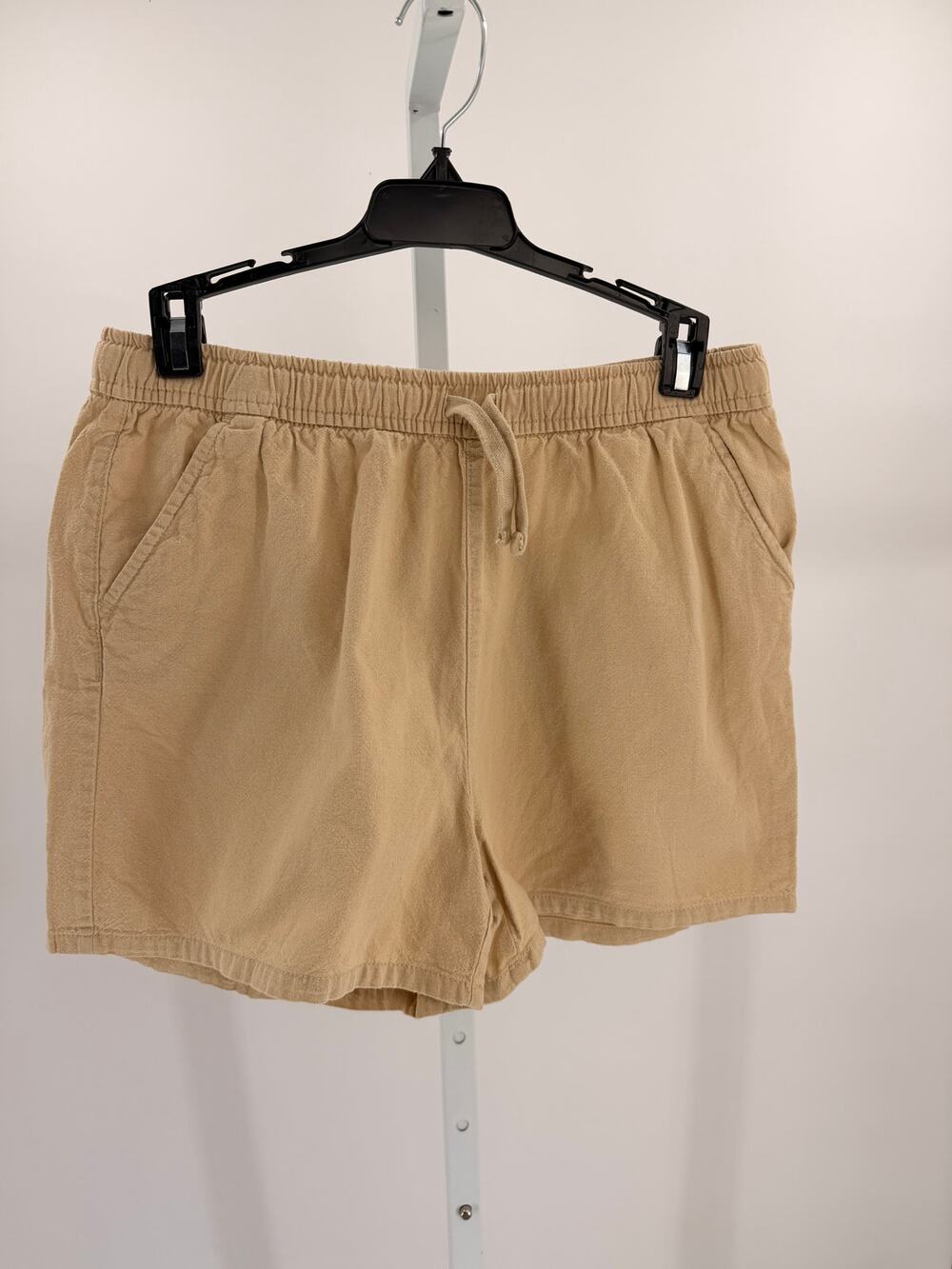 Cat & Jack Boys XXL 16/18 Tan Khaki Pull-On Shorts Cotton Drawstring